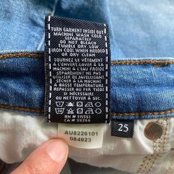 7 For All Mankind Jeans Women 25x26 Alta Blue Ankle Skinny Release Hem Jeans - Picture 4 of 9